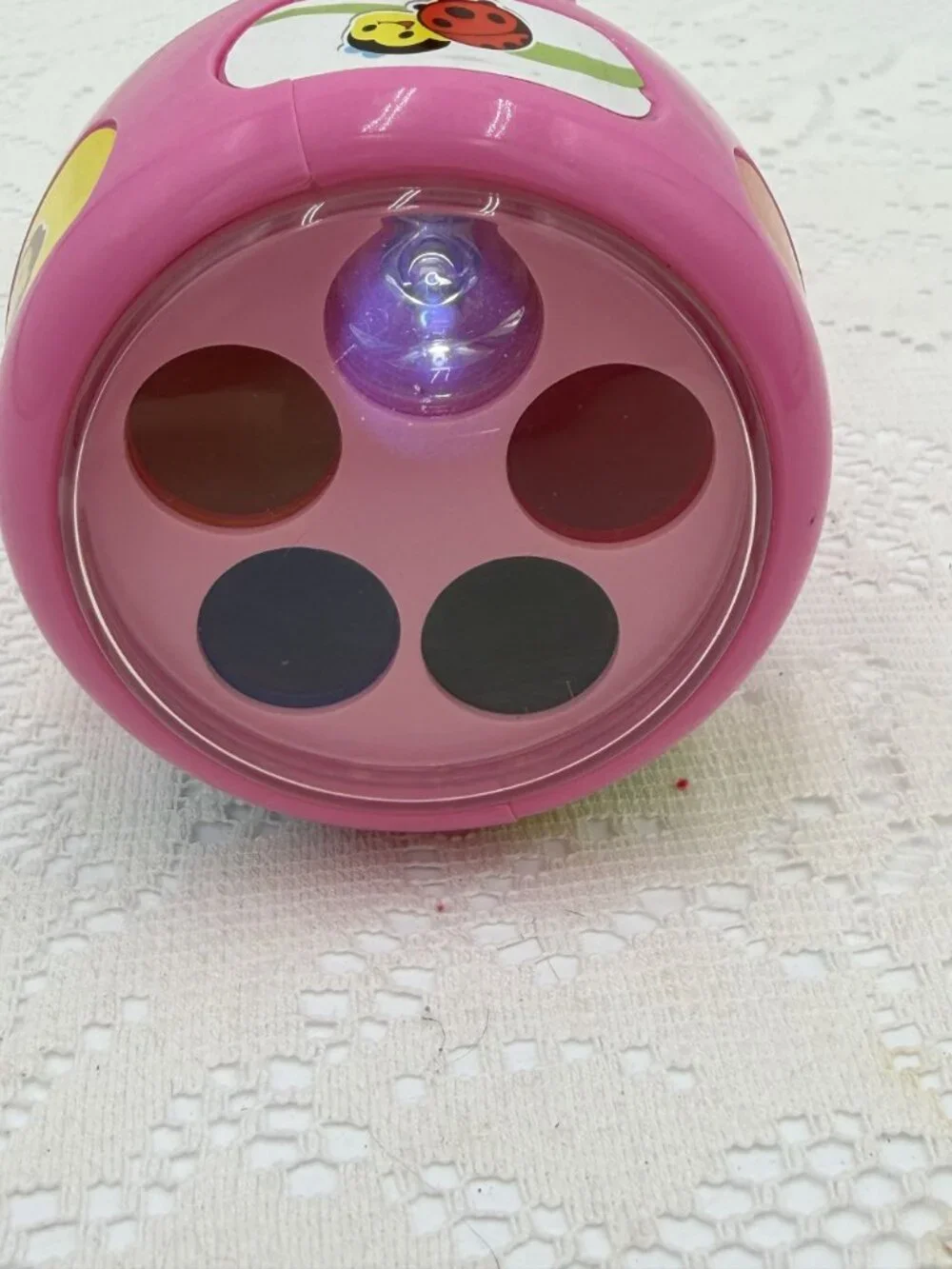 VTech Spin & Learn Ladybug Flashlight Toy Pink With Sound & Light Effects